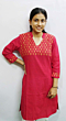 HAND EMBROIDED RED KURTI FOR WOMEN