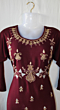 Handcrafted Zardozi Wine Red Kurti