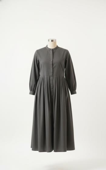 Handcrafted Cotton Tunic Dress| Black