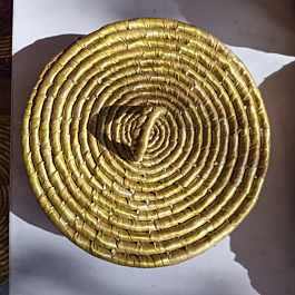 Jhapi Box Handwoven Natural Chapati Box with Lid