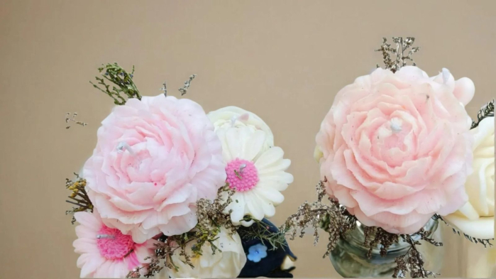  Peony Flower Scented Candle | Vanilla