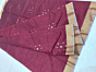 Chanderi Silk Saree | Maroon | 6.25 Mtrs