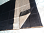Maheshwari Saree black with golden zari 6.25 mtrs Silk cotton