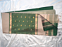Maheshwari Saree green with golden zari border 6.25 mtrs Silk cotton