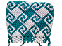 Handmade Macrame Sling Bag | Teal Green & White