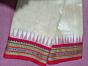 Vidarbha Tussar Karvathi Saree with Red Border