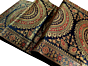 Premium Banarasi Brocade Silk Table Runner -Ethnic Mandala Design  16 x 72 inches - 6 Ft Long, Black