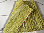 Handmade Fader Cloths and Pure Cotton yarn  Door Mat Green and White