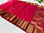 Handloom Chanderi Silk Saree | Pink | 6.25 Mtrs