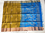blue pallu & gold colour body handloom silk saree