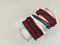 Handmade Traditional Thread Bangles | Red & Blue