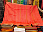 Orange Tussar Ghicha Silk Saree