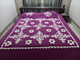 Purple King Size Cotton Bedspreads with Pillow Cover