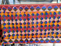 Handloom Phulkari Stole | Red & Blue