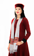 Sheep Wool Kullu Handloom Design Muffler Scarf For Women and Girls-BLACK MIX