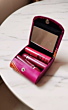 Handcrafted Leather Lipstick Case with Mirror for 3 Lipsticks