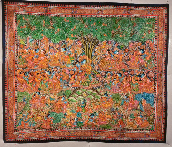 Sri Krishna raasa leela painting