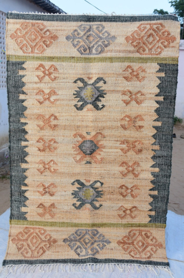 Handmade Woolen Jute Dhurrie Best Carpet for Bedroom and living area