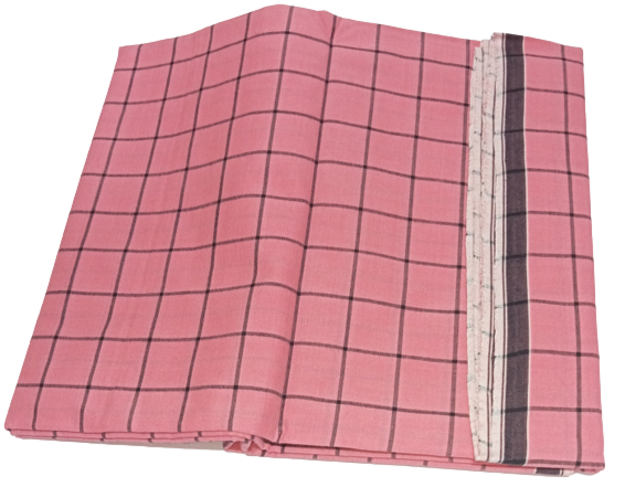 Lungis Cotton Pink and Black