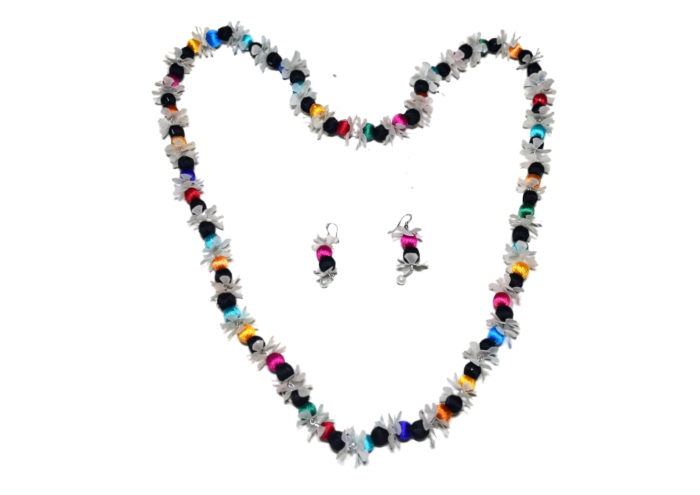 Long Multicolor Necklace Set
