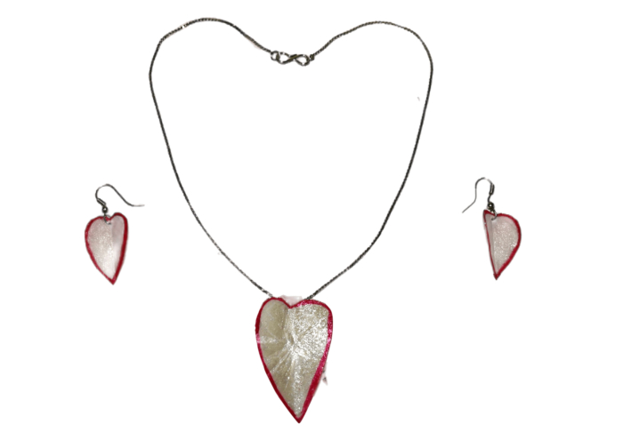 Big Fish Scale Top Earring Necklace Set