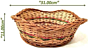 Cane Basket Bamboo for Fruit & Vegetable Basket | Brown | Pack of 6