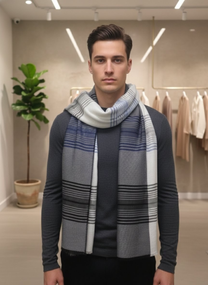 Handcrafted Geometric Stole|Multi