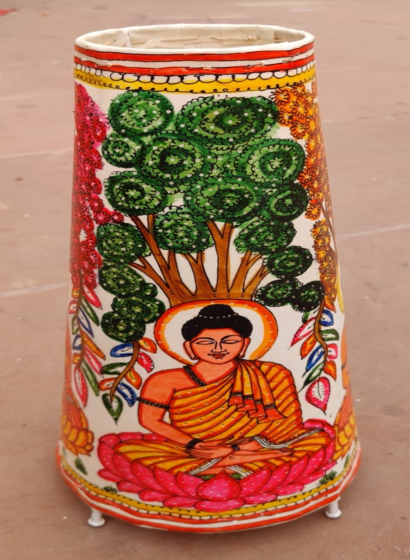 Handcrafted Tholu Bommalata Leather Puppet Craft Lamp 