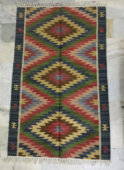 Handcrafted Panja Durry Kilim Collection I 3X5 feet 