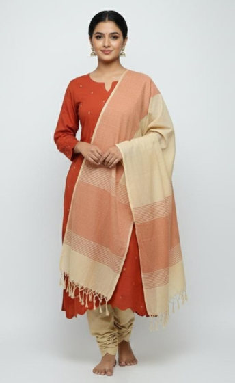 Cotton Women kurta set  Medium Size Rust Oranage  KHC-01