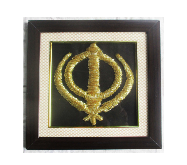 Framed Khanda Wall Hanging | 31x4x31 cm