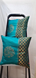 Block Printed Cushion Covers | 16x16 Inches | Brocade Fabric | Set of 2 
