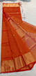 Maheshwari Saree Orange 6.25meter Silk Cotton
