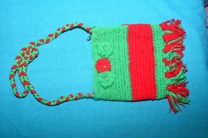 Handmade Woolen Purse - Green