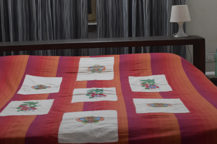 Vibrant Sujani Handcrafted Bedcover