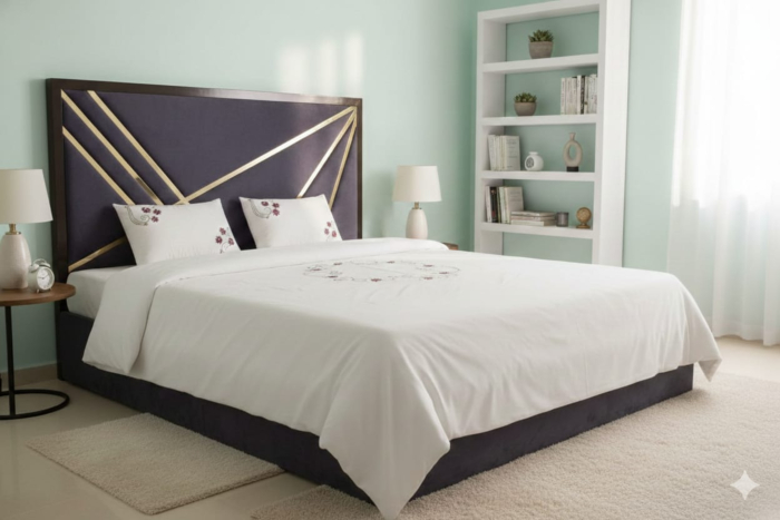 Handmade Floral Embroidered Bedsheet Set