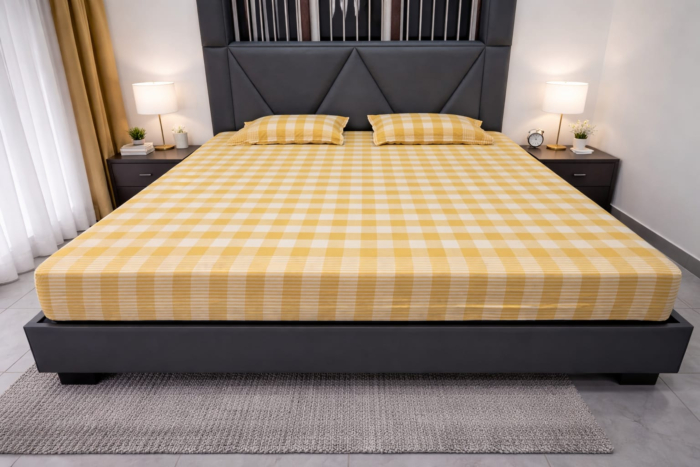 Handloom Cotton Bedsheet with Two Pillow Cover