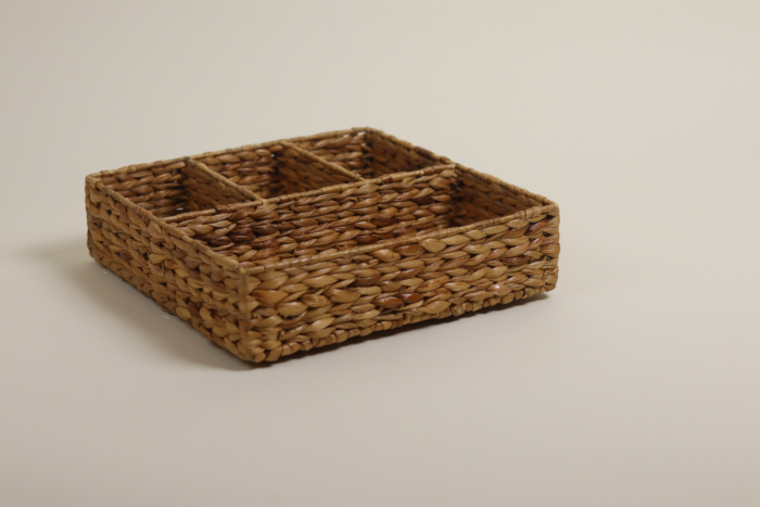 Handcrafted Water Hyacinth Organiser | 30x30x2 cm