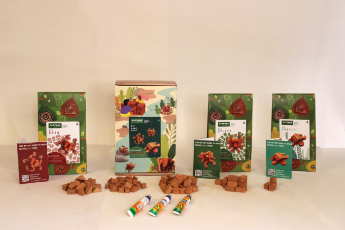 DIY Miniature Terracotta Animal | 3-in-1 Pack | Reddish Brown Bricks 