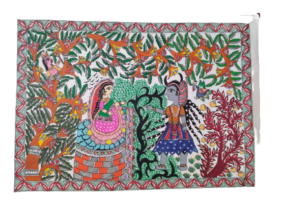 Handmade madhubani painting without Frame 