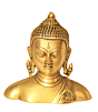 BRASS BUDDHA BUST 6 INCH 