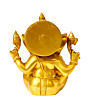 BRASS GANESH SITTING 8 INCH