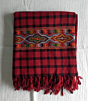 Black and Red check Kullu  shawl
