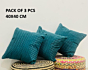 Faux Fur Cushion Covers | Pack of 3 |16x16 inch | Teal