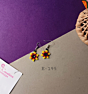 Handmade Glass Seed Beads Sunflower Dangle Earrings