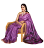 Tasar Dobby Silk Saree | Purple