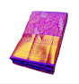 Traditional Bridal Silk Saree with Zari Weaving Premium Designer Silk Saree Royal Violet Editio