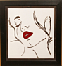 Feminine Grace Lip Lady Quilled Portrait Frame