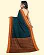 Green Yellow Sambalpuri Handwoven Single Ikat Cotton Saree SFCSARAJ119