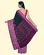 Green Pink Sambalpuri Handwoven Single Ikat Cotton Saree SFCSARAJ1126